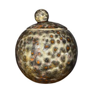 VIntage Arnels Ceramic Canister with Cover Decorative Container Pottery 1965